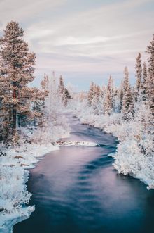 Scandinavian winter scenery
