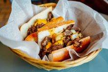 A classic Philadelphia cheesesteak at Campo's in Old City. Photo by K. Huff for PHLCVB.