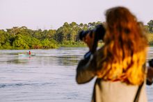 Canoe on the Nile, Uganda