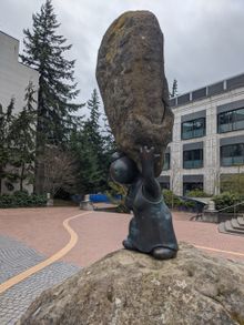Appearing to hold the weight of the world at this fragile time, 