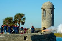 Cannon firing demonstrations at the Castillo de San Marcos in St. Augustine