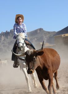 White Stallion Guest Ranch, Arizona, child team penning