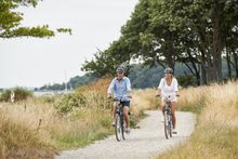 Cyclists in Nysted, Denmark