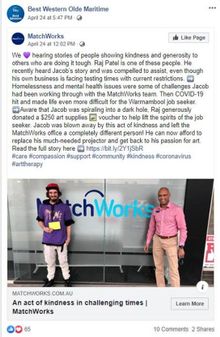 BW Olde Maritime Raj Patel donation