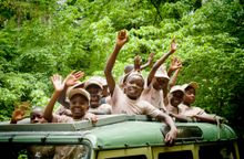 Children experience an Asilia Safari