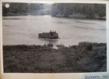Landing craft in the lake at Blenheim