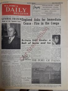 First edition of the Majorca Daily Bulletin in 1962