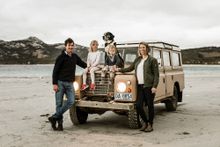 Flinders Island Jo and Tom Youl with Alice, Billy and Buddy