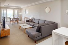 Seashells Scarborough 2-bedroom apartment living room