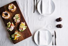 Danish open-faced sandwiches.
