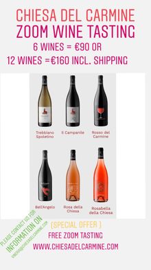 Zoom Wine Tasting Special Offer 