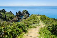 Clifftop walking Guernsey