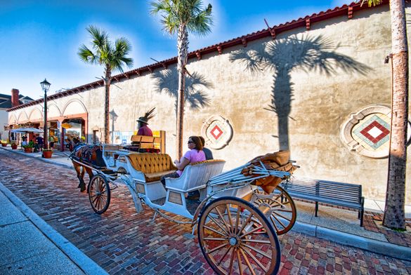 Carriage Ride on Aviles Street in St. Augustine - the oldest street in the Unites States