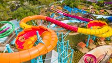 Solar Vortex, America's First Dual Tailspin Waterslide, at Adventure Island