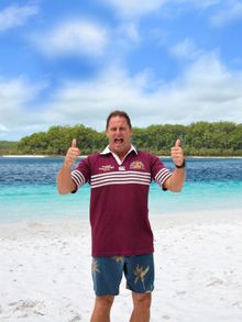 Two Queensland icons - rugby league legend Billy Moore, and the remarkable Lake McKenzie, on K'gari 