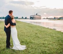 Maddie and Chris Wedding @ The Lake House - SS Badger in background