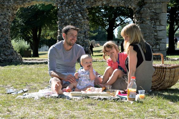 Family picnic in the Abbey Gardens, Bury St Edmunds Family picnic in the Abbey Gardens, Bury St Edmunds
