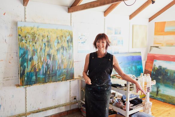 Mary-Lynne Stratton in her studio