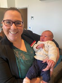 Hotel Manager, Suzanne Pentecost with Baby Ella