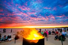 Ludington Sunset Beach Bonfires
