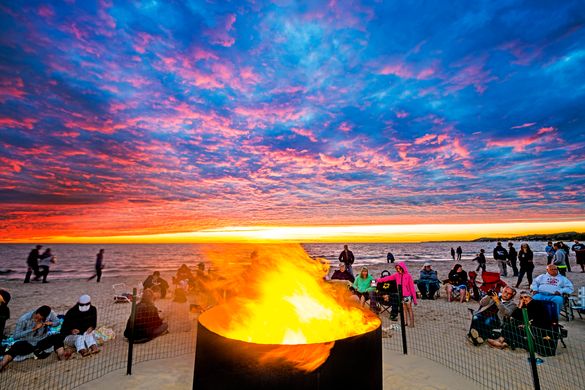 Ludington Sunset Beach Bonfires