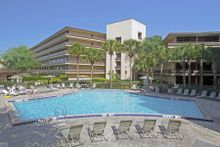 Rosen Inn at Pointe Orlando offers three outdoor swimming pools, a video arcade and plenty of room to roam for a family getaway -- including pets.