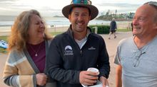 James McAlloon with his parents Wayne and Leslie McAlloon