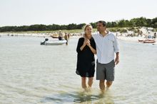 Couple at the beach on Bornholm.