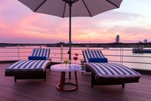 Pool deck on the Victoria Mekong