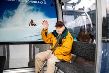 Frank Prihoda was one of the first to ride Merritts Gondola ahead of his 99th birthday