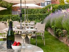 Swan at Lavenham Hotel and Spa, sheltered garden