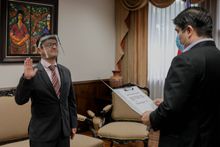 Gustavo Segura Sancho with the President of Costa Rica, Mr. Carlos Alvarado Quesada,