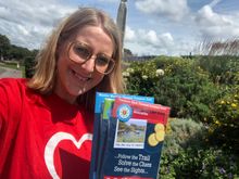 Sara Johnson, British Heart Foundation Partnership Manager, completing a Treasure Trail