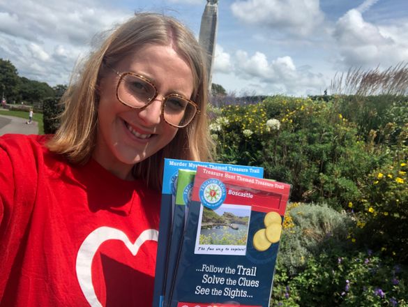 Sara Johnson, British Heart Foundation Partnership Manager, completing a Treasure Trail