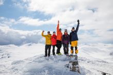 Standing on top of Mt Kosciuszko