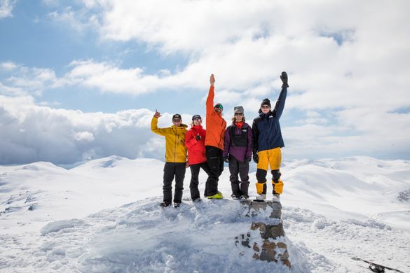 Standing on top of Mt Kosciuszko