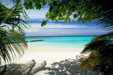 View from the beach at one of Centara’s resorts in the Maldives, which will reopen to the public in August 2020.