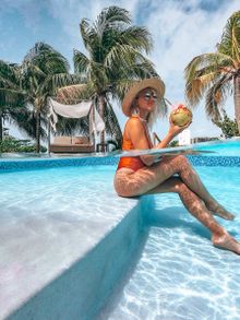 Pure Grenada Just-For-You 'liming' poolside in Grenada 