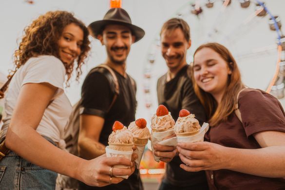 Ekka - pop-up strawberry sundae stalls Ekka - pop-up strawberry sundae stalls