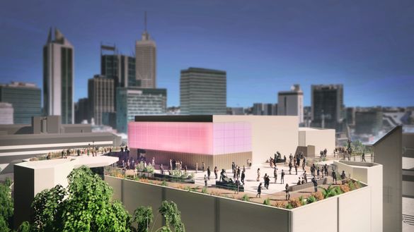 Artist impression of AGWA rooftop - Elevate