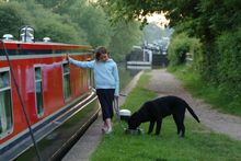 Family canal boat holiday