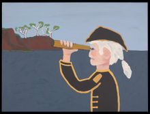 Captain Cook, Vincent Namatjira, 2014, Acrylic on canvas.