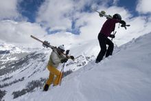 Some of the most rewarding ski runs aren't serviced by chair lifts 