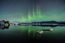 Northern Lights Jökulsárlón Glacier Lagoon Iceland