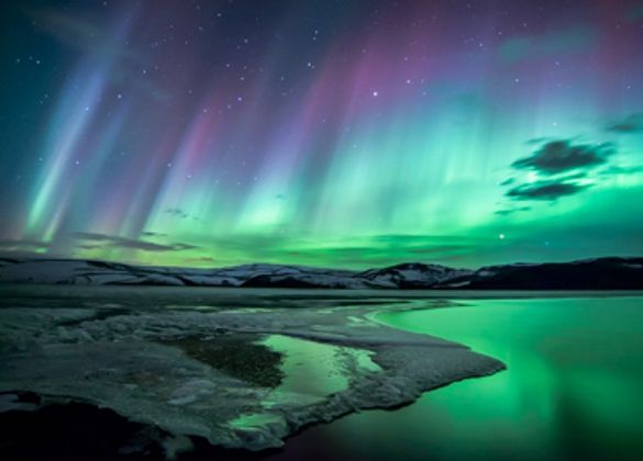 Wild Red Aurora, Kleifarvatn, Iceland