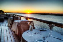 The deck at dinner time