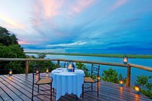 The deck at dinner time
