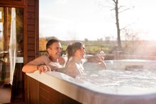 Luxury lodges with hot tubs at Waveney River Centre, Norfolk