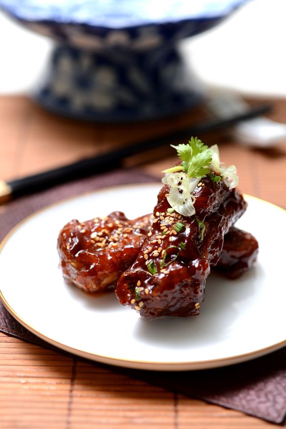 Glazed Veal Spare Ribs in Spicy Oriental Sauce with Sesame Seeds, Carousel, Royal Plaza on Scotts