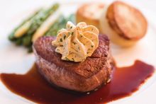 Alberta's famous AAA beef at The Post Hotel & Spa